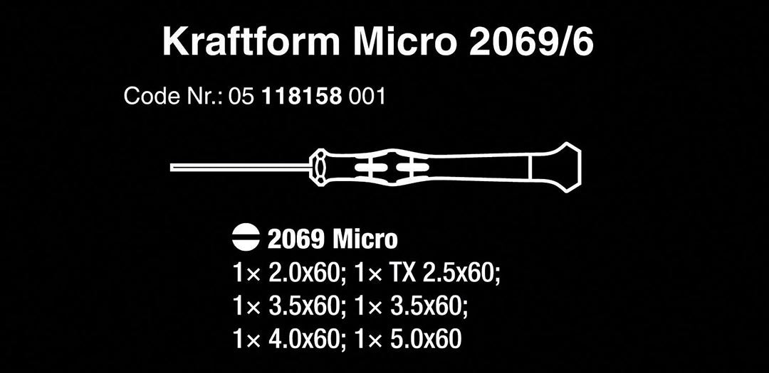 Wera Metric Precision Micro Nutdriver Set And Rack (6-piece)
