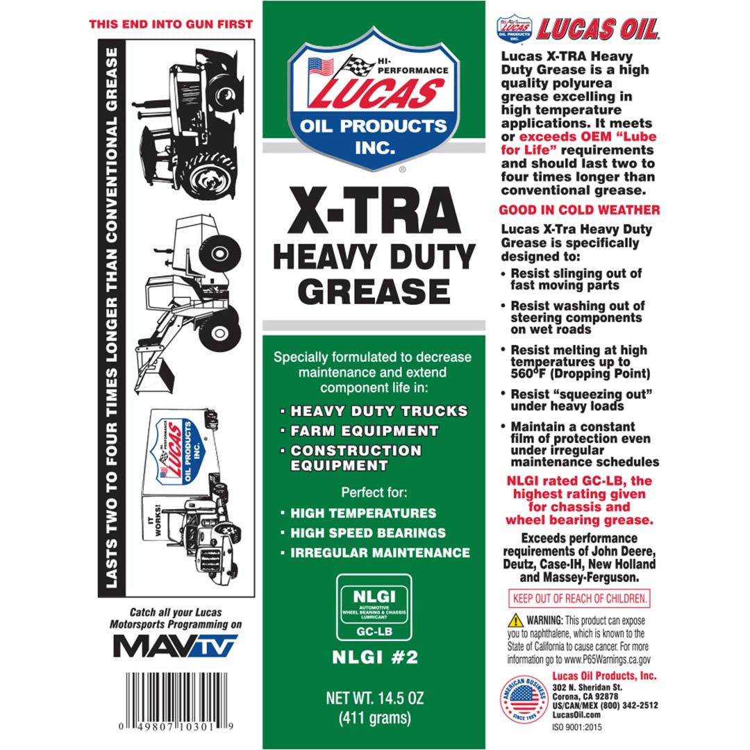 Lucas Oil X-tra Heavy Grease 14.5 Oz