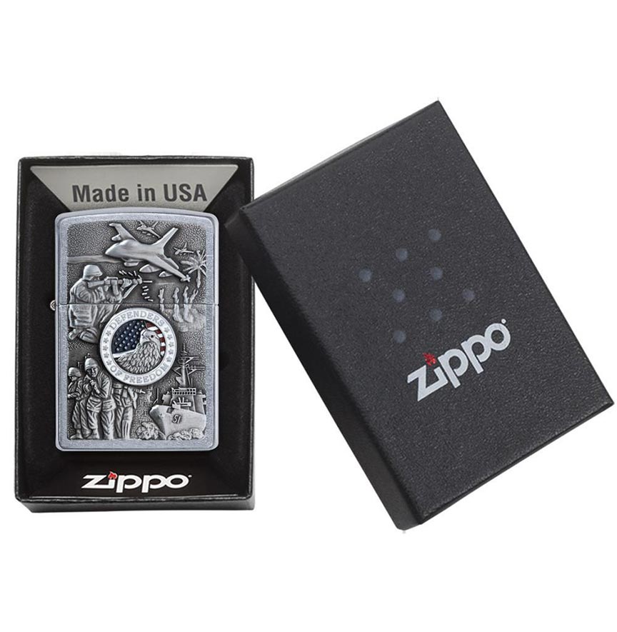 Zippo Windproof Lighter Joined Forces Emblem Street Chrome