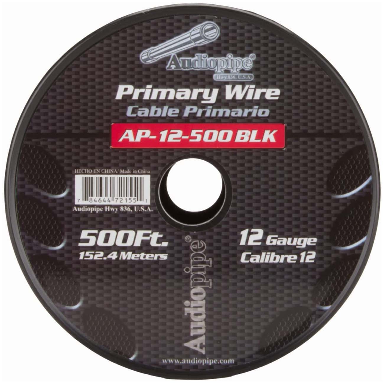 Audiopipe 12 Gauge 500ft Primary Wire Black