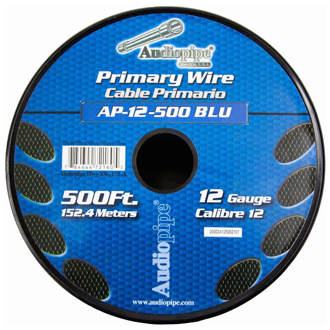 Audiopipe 12 Gauge 500ft Primary Wire Blue