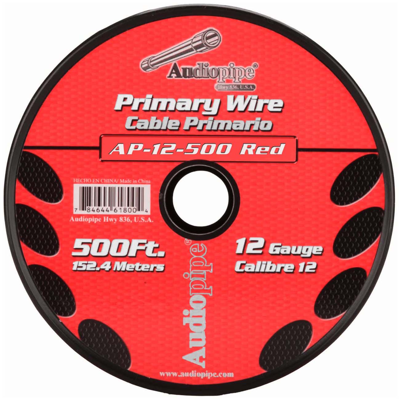 Audiopipe 12 Gauge 500ft Primary Wire Red