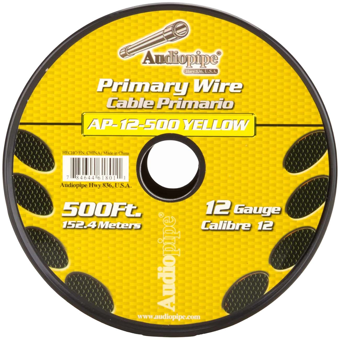 Audiopipe 12 Gauge 500ft Primary Wire Yellow