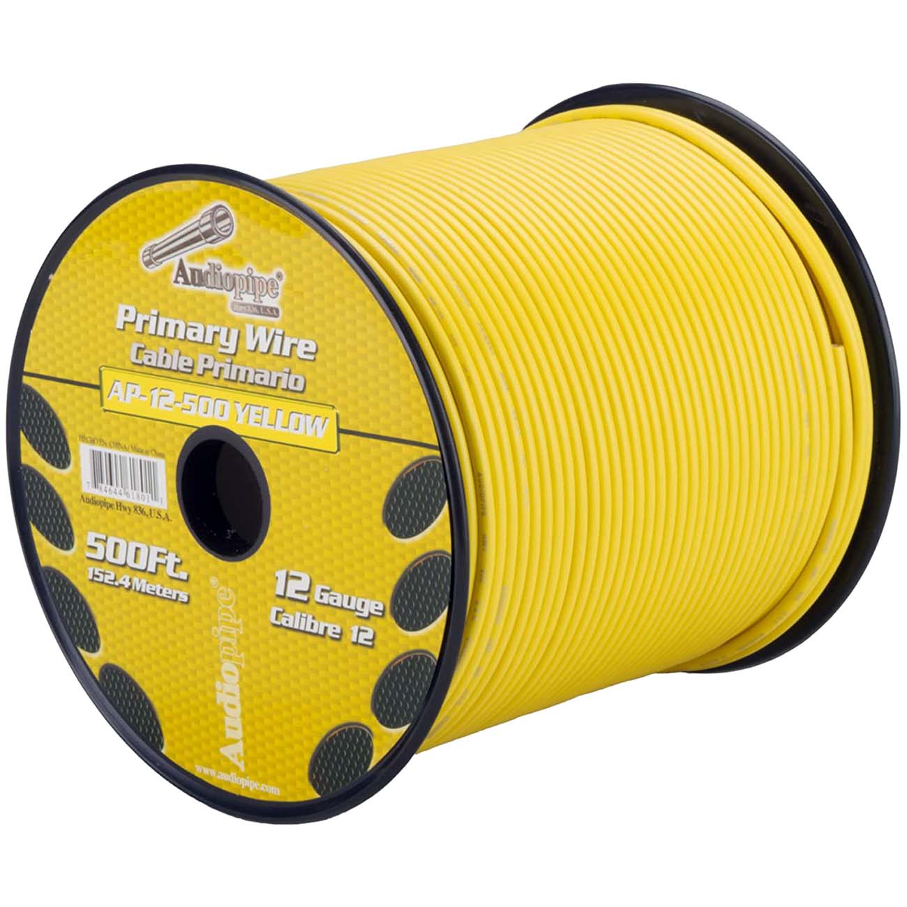 Audiopipe 12 Gauge 500ft Primary Wire Yellow