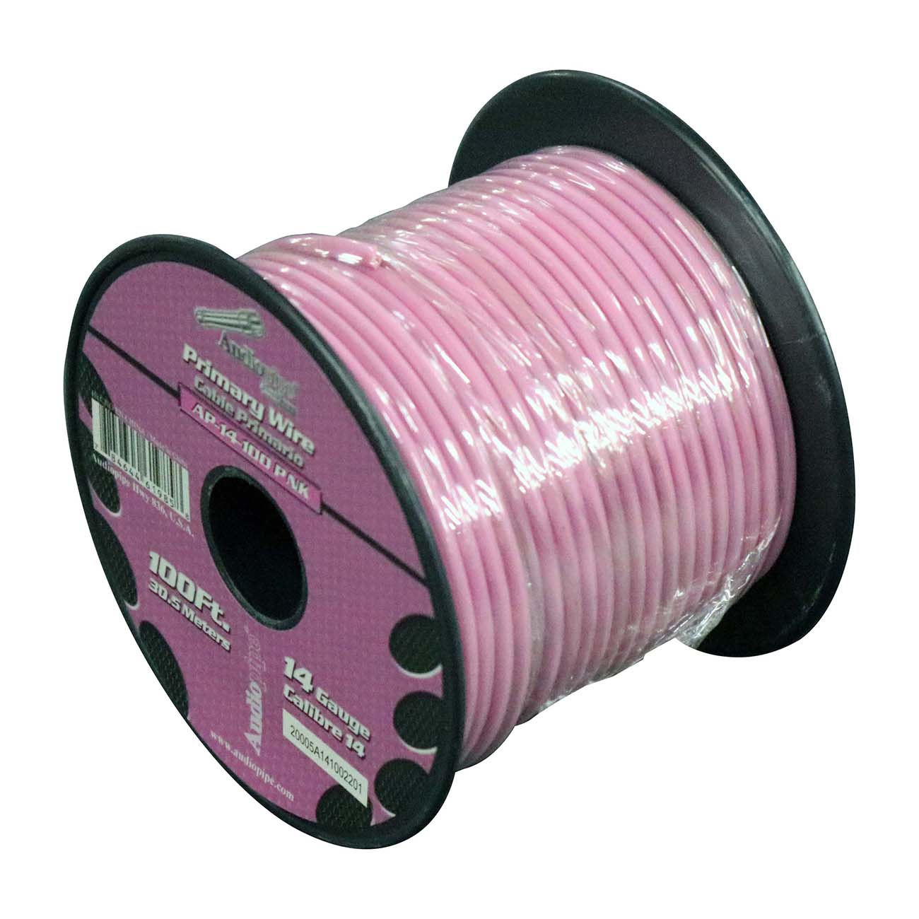 Audiopipe 14 Gauge 100ft Primary Wire Pink