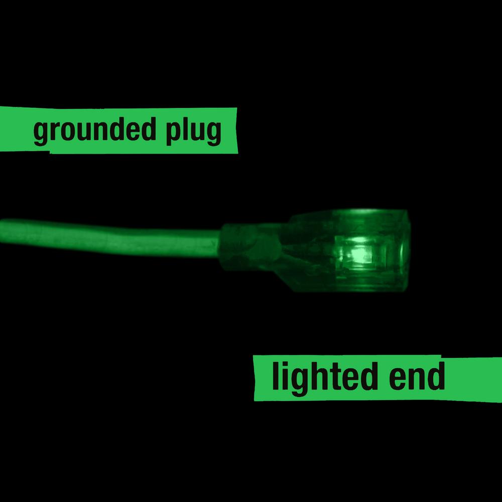 Flexzilla® Pro Extension Cord 14/3 Awg Sjtw 50' Outdoor Lighted Plug Zillagreen™