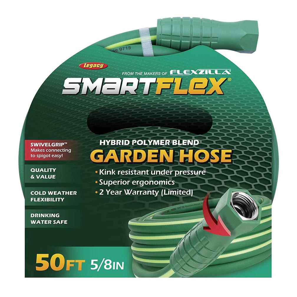 Smartflex® Garden Hose 5/8" X 50' 3/4" - 11 1/2 Ght Fittings
