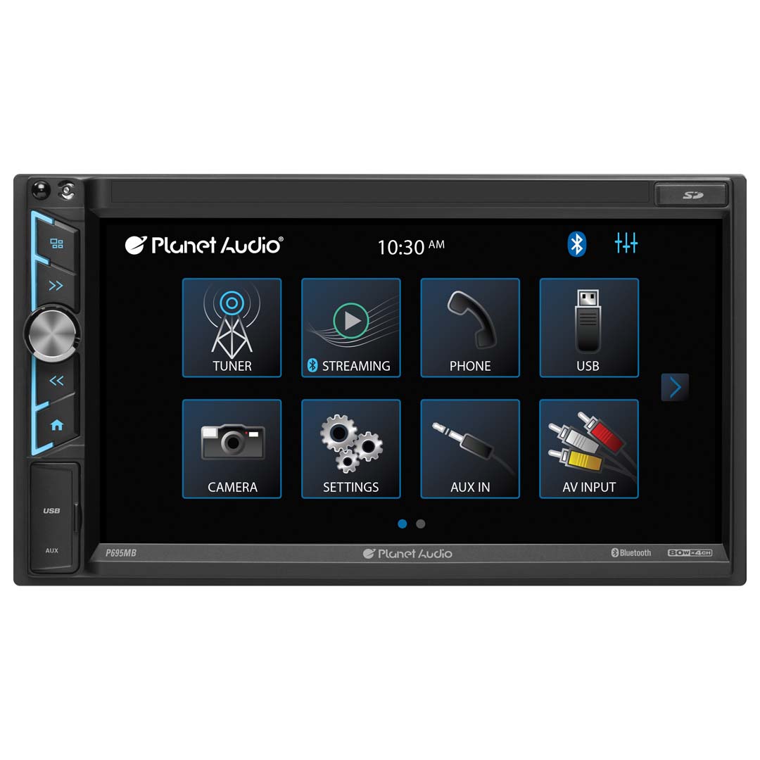 Planet Audio Double Din 6.5" Am/fm/bluetooth With Back Up Camera