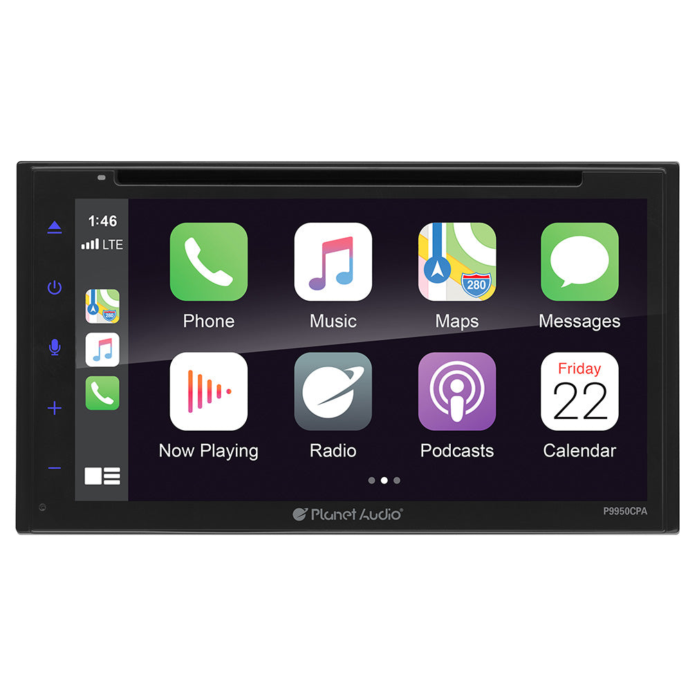 Planet Audio D.din 6.75" Touchscreen Android Auto & Apple Carplay Am/fm/bt/cd/dvd