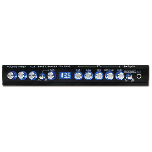 Audiopipe 5 Band Graphic Equalizer With 9 Volt Line Driver Output