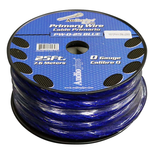 Power Wire Audiopipe 0ga. 25' Blue