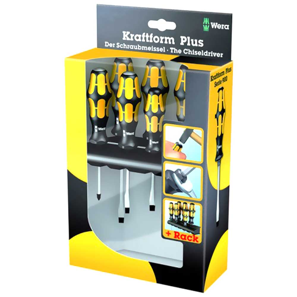 Wera Chiseldriver Screwdriver Rack 6 Piece Set