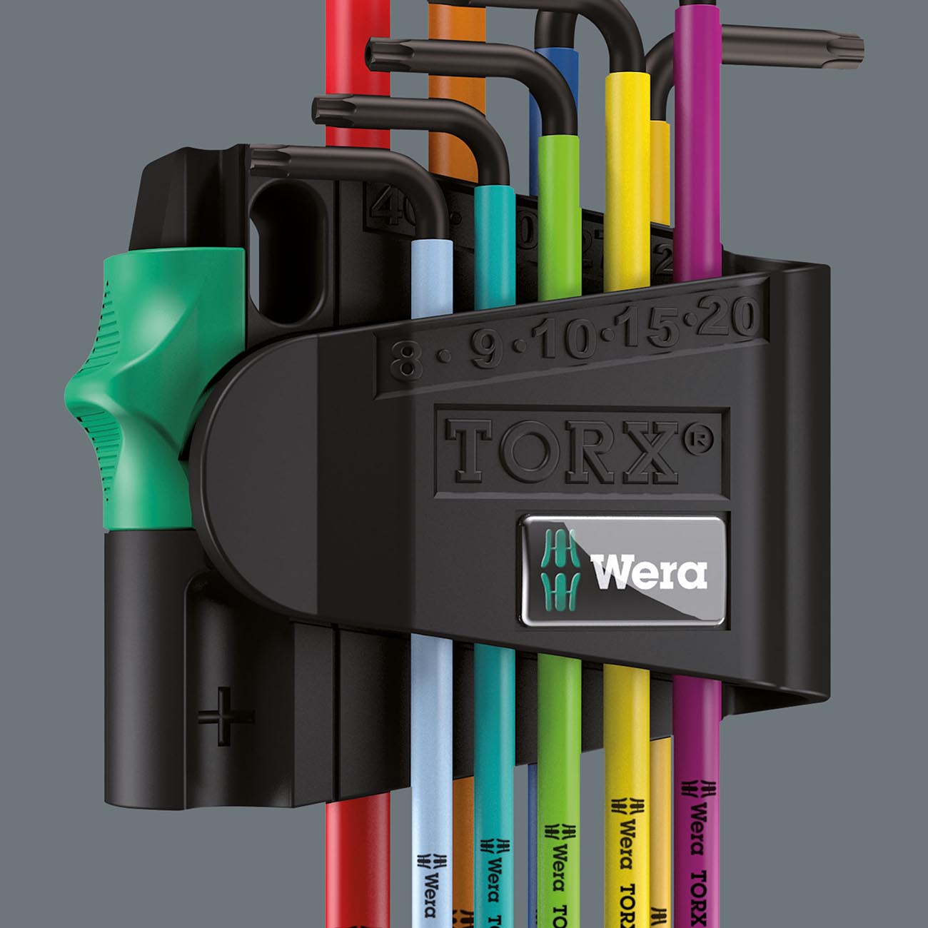 Wera Tx Bo Multicolour L-key Set For Tamper-proof Torx Screws - Blacklaser (9 Piece Set)