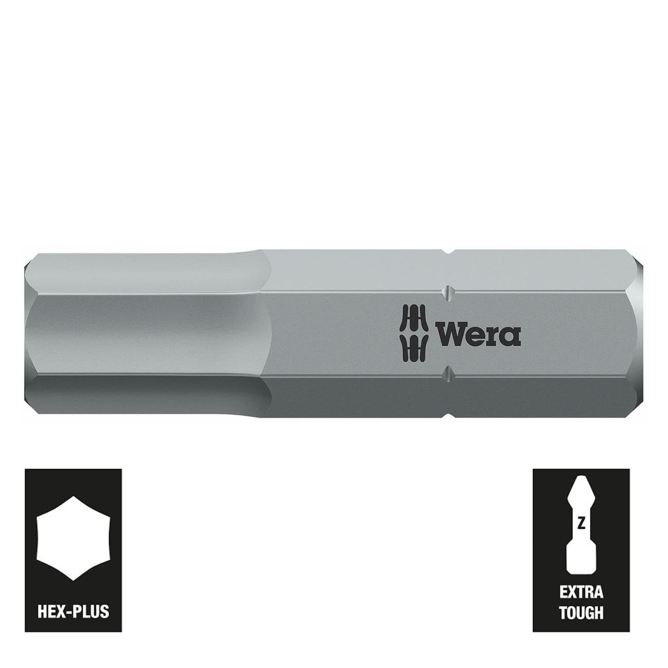 Wera 7mm Hex-plus Bit - 1/4" Drive