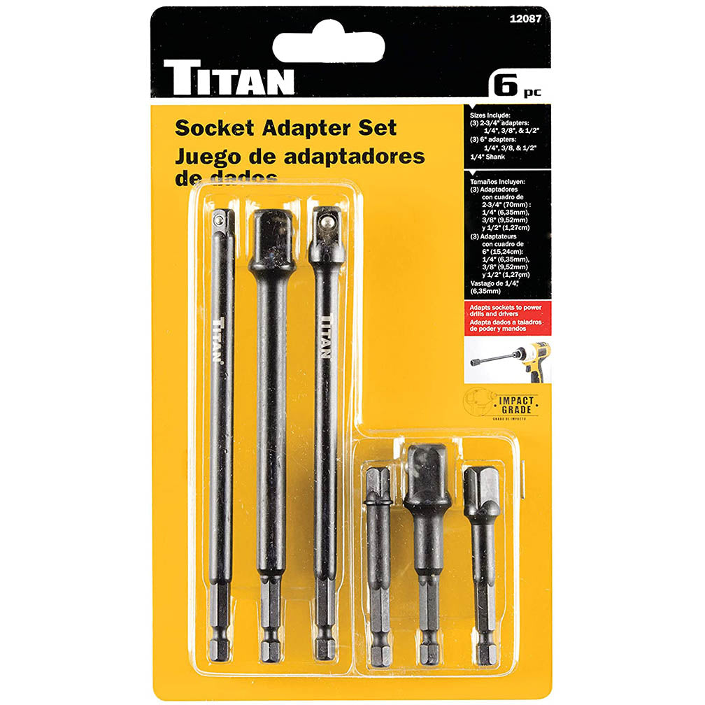 Titan Tool 6 Pc Socket Adapter Set