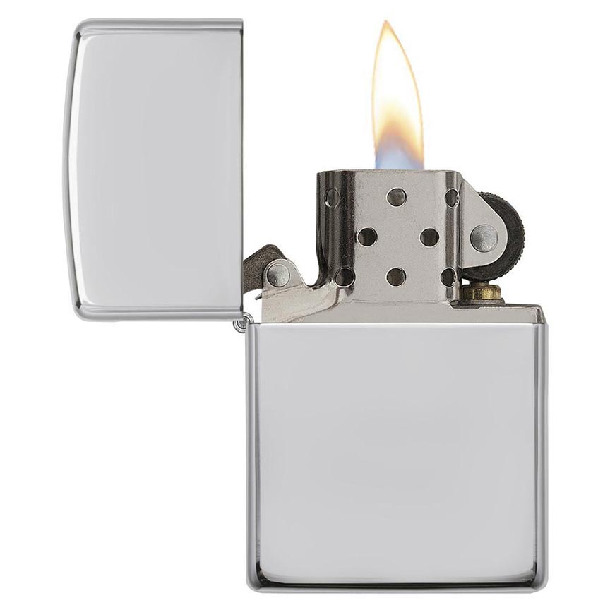 Zippo Windproof Lighter High Polish Sterling Silver Finish Classic Case