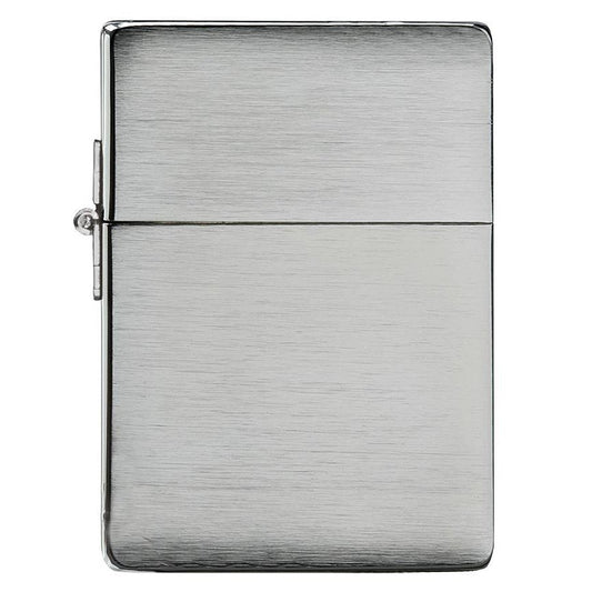 Zippo Windproof Lighter 1935 Replica W/o Slashes Brushed Chrome