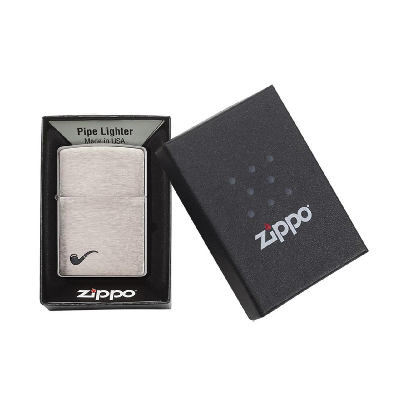 Zippo Windproof Lighter Pipe Lighter Brushed Chrome