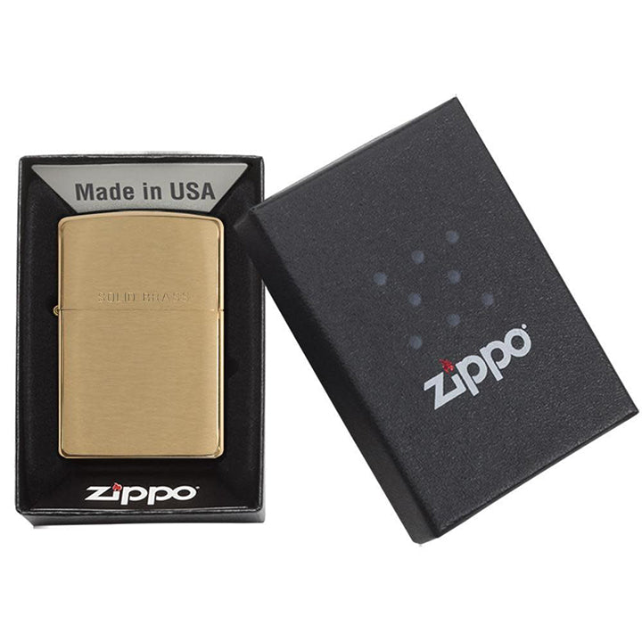 Zippo Windproof Lighter Brushed Brass Finish Classic Case