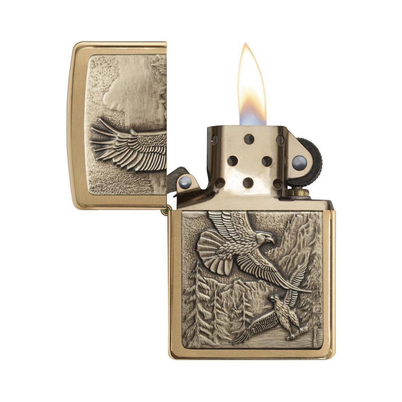 Zippo Windproof Lighter Soaring Eagles Emblem