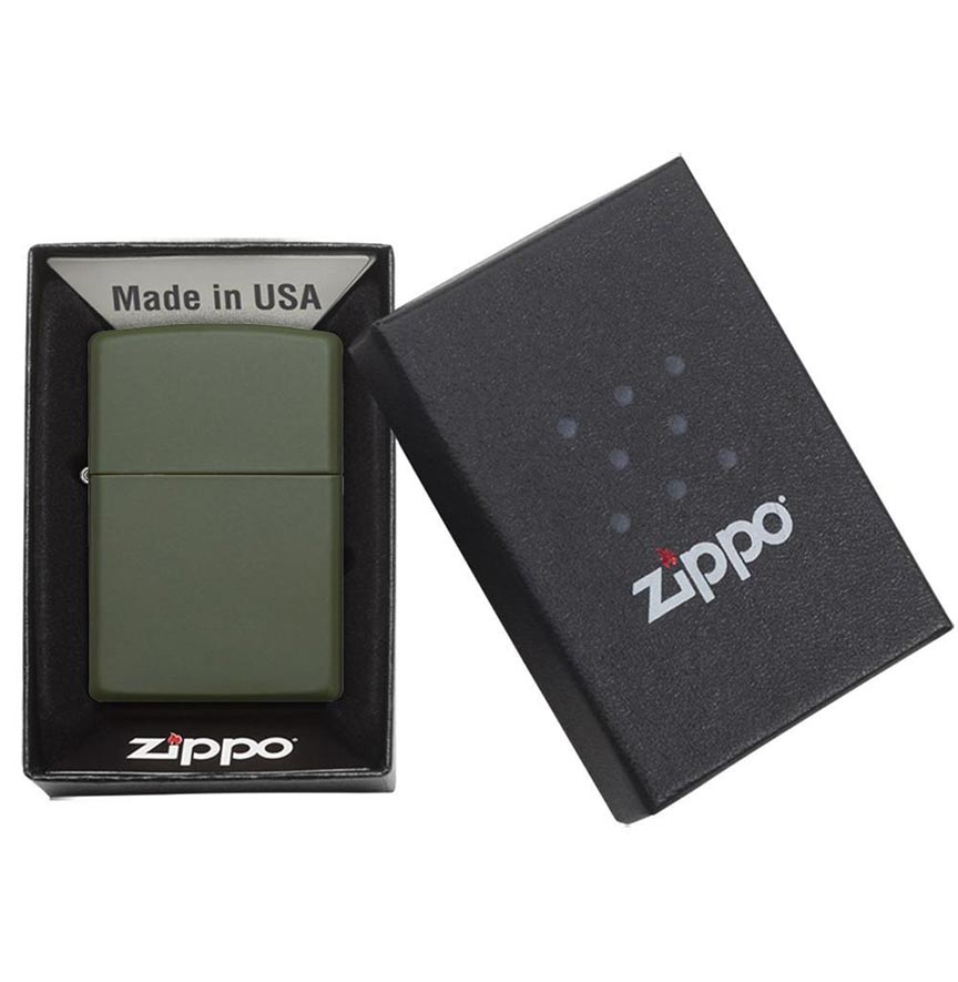 Zippo Windproof Lighter Green Matte