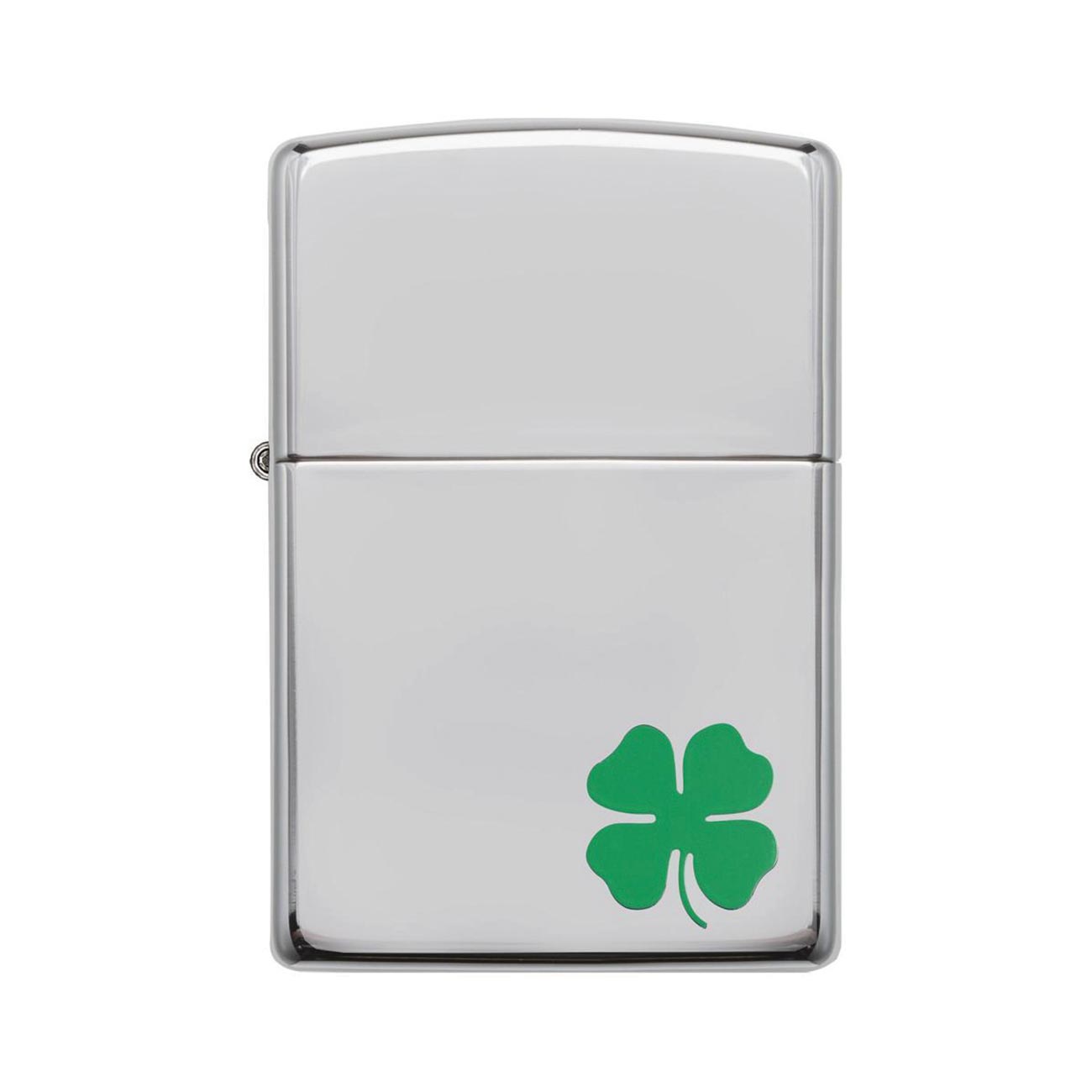 Zippo Windproof Lighter A Bit O' Luck Clover High Polish Chrome