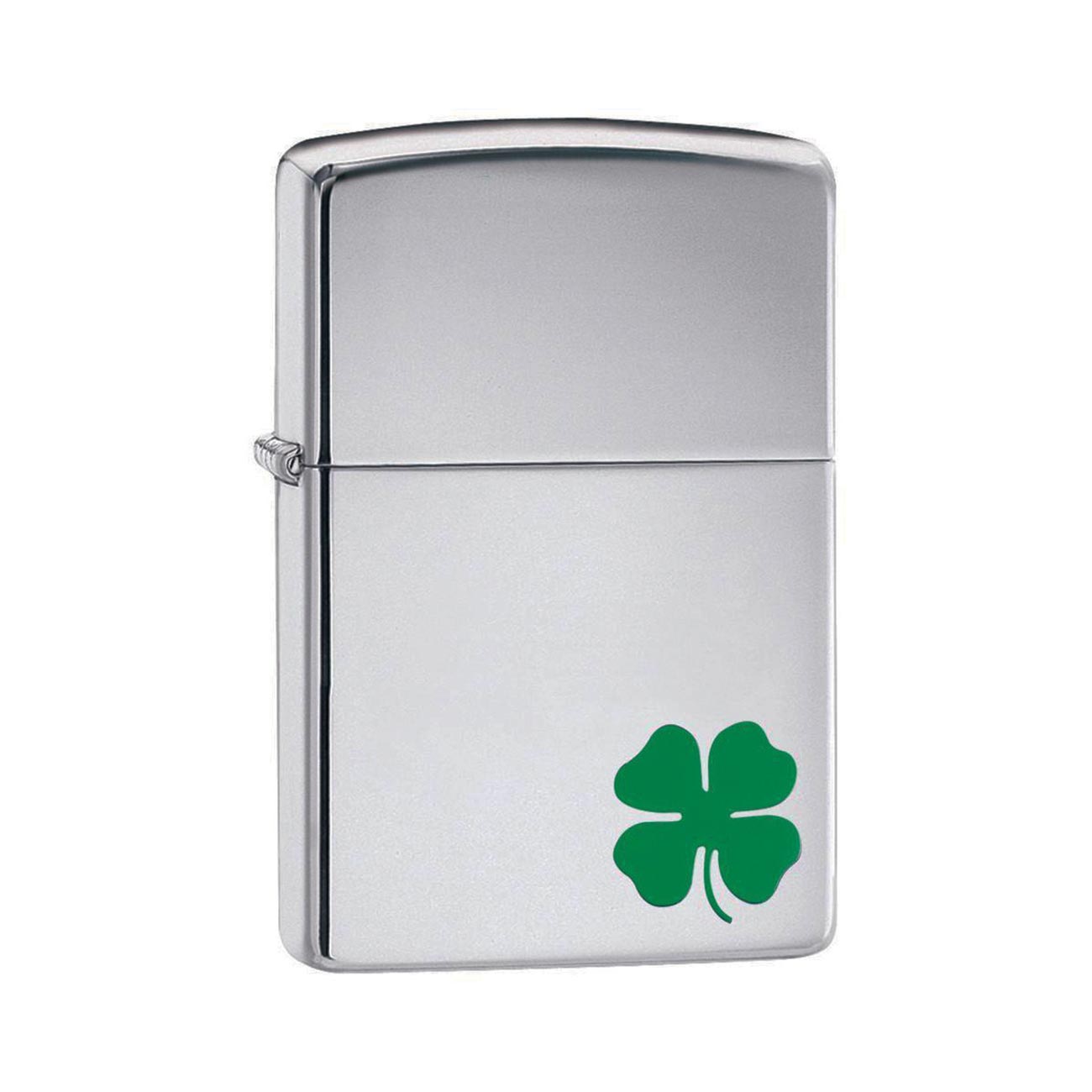 Zippo Windproof Lighter A Bit O' Luck Clover High Polish Chrome