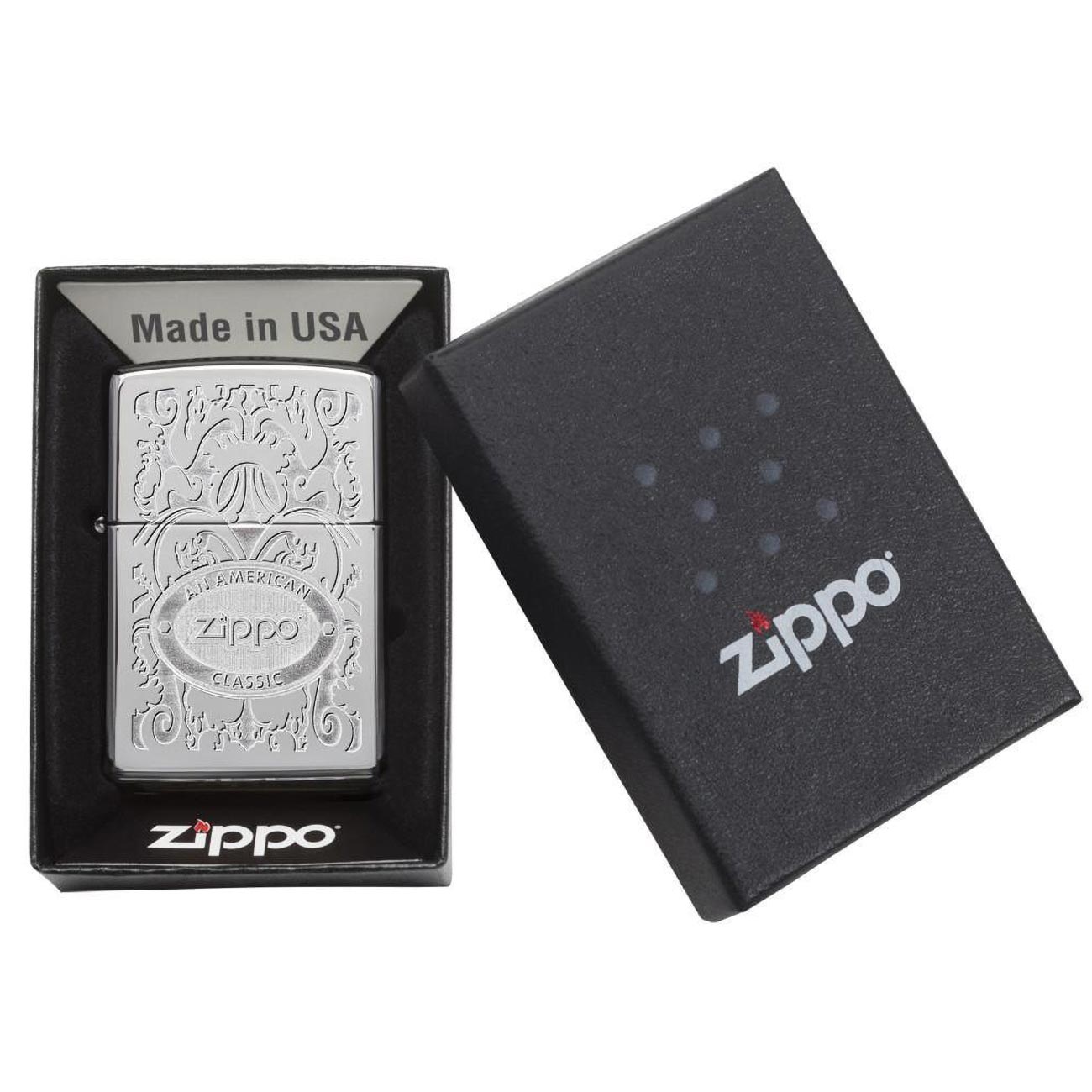 Zippo Windproof Lighter Zippo Crown Stamp High Polish Chrome Finish