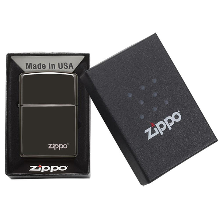 Zippo Windproof Lighter Ebony Finish W/zippo Logo