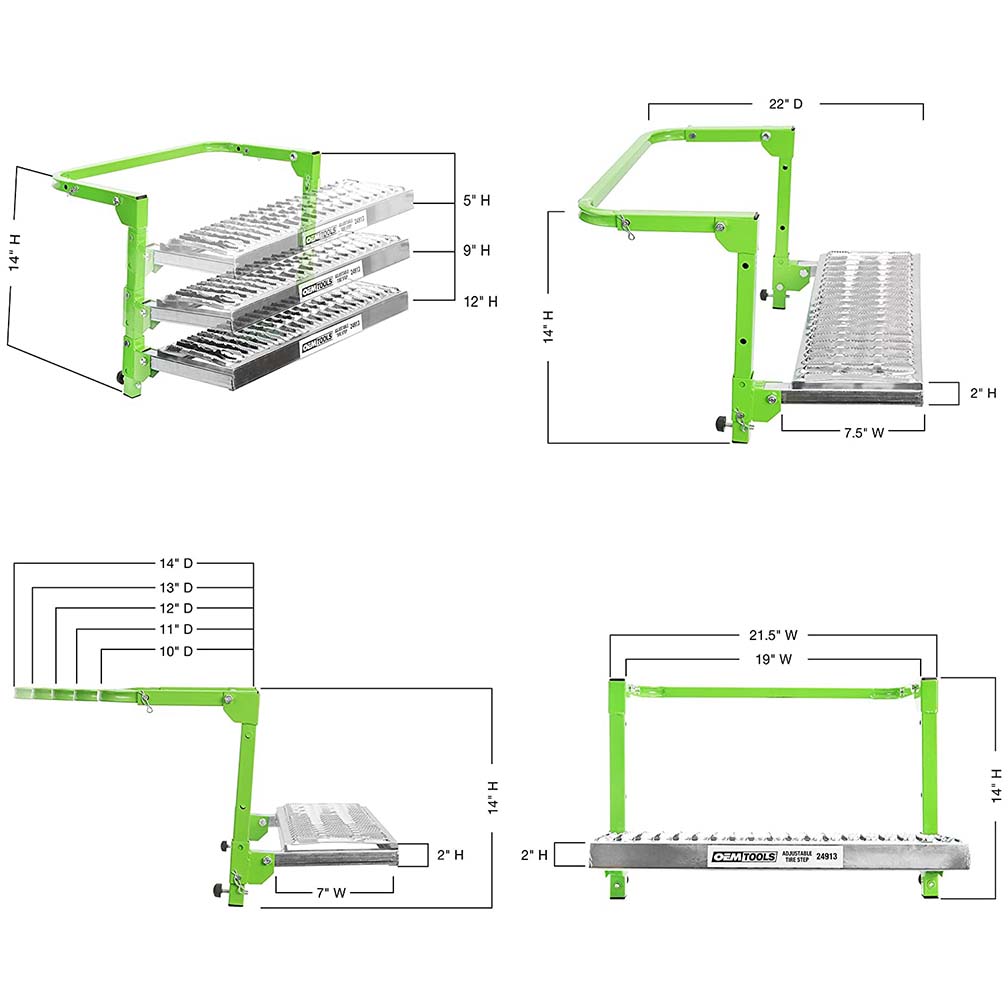 Oem Tools Adjustable Tire Step