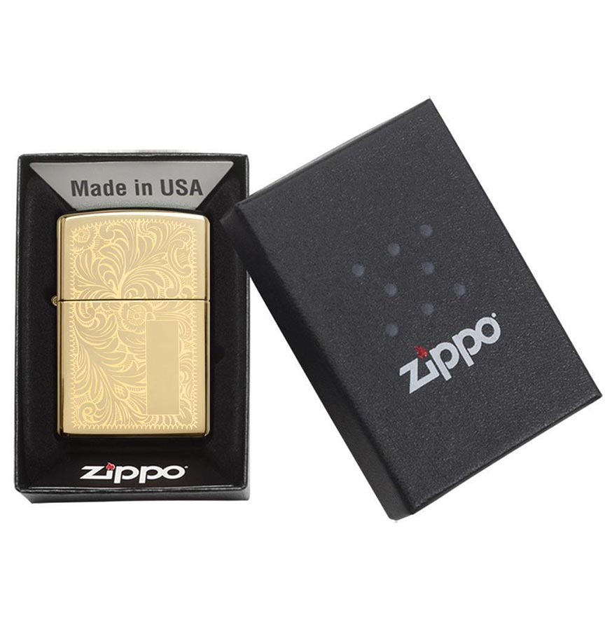 Zippo Windproof Lighter Venetian High Polish Brass (venetian Brass)