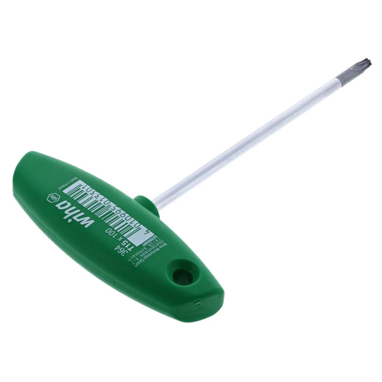 Wiha Ergonomic Comfort Grip Torx T-handle: T15 X 100mm