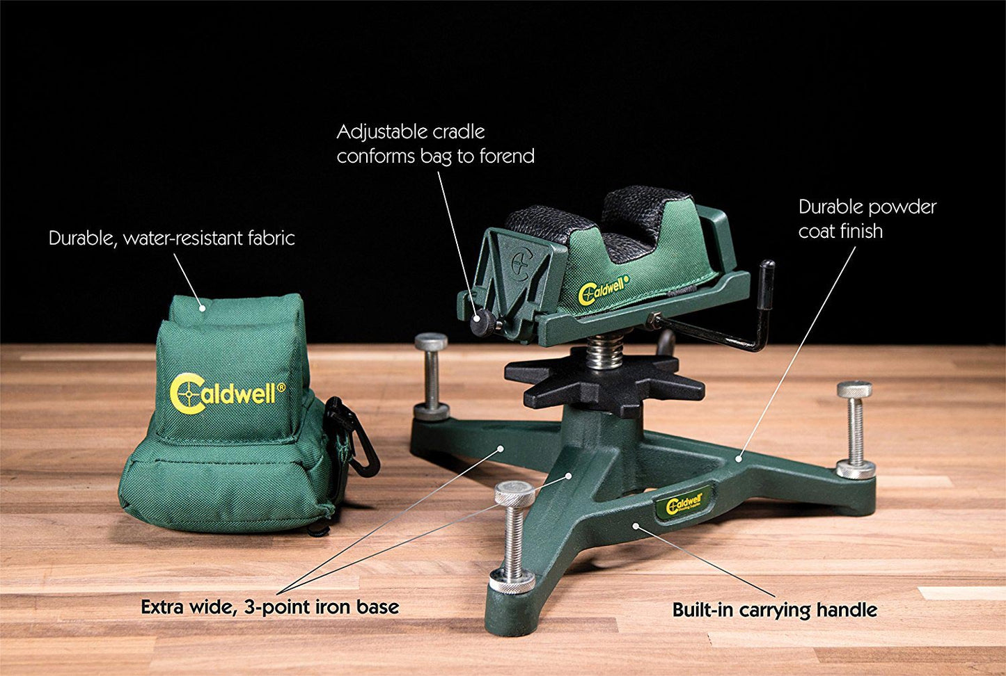 Caldwell The Rock Dlx Shooting Rest And Rear Bag Combo