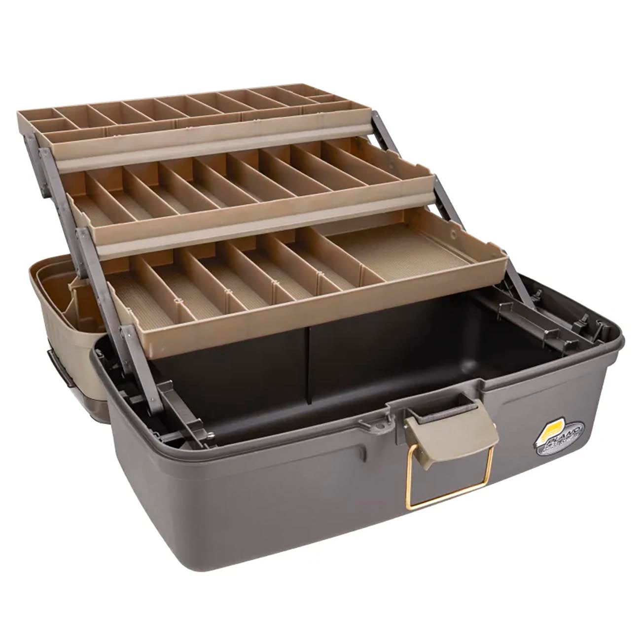 Plano Guide Series Three-tray Tackle Box - Graphite & Sandstone