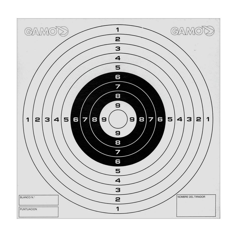 Gamo Air Gun Paper Targets - Bulls Eye Targets 100 Pack