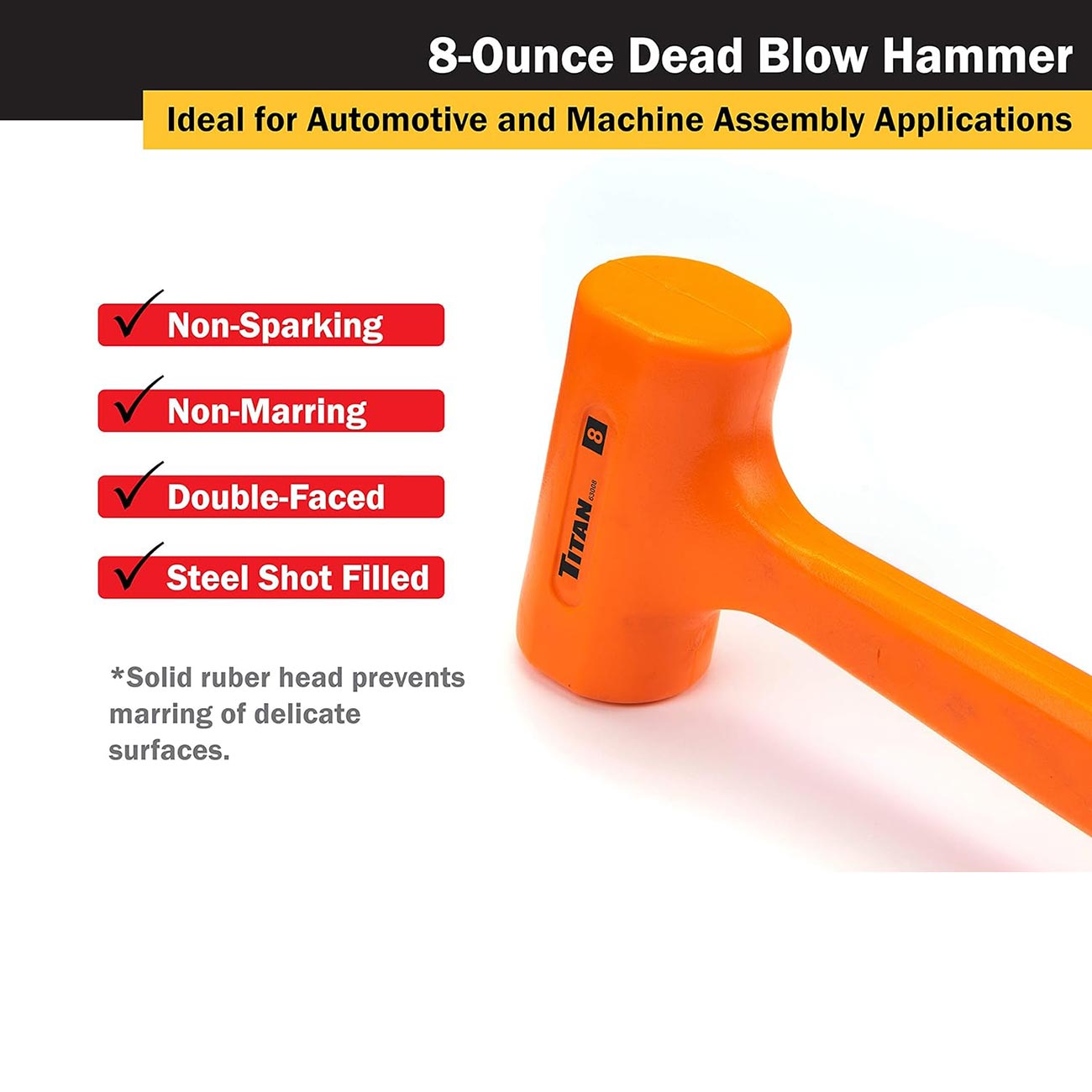 Titan 8 Oz. (1/2 Lb.) Dead Blow Hammer