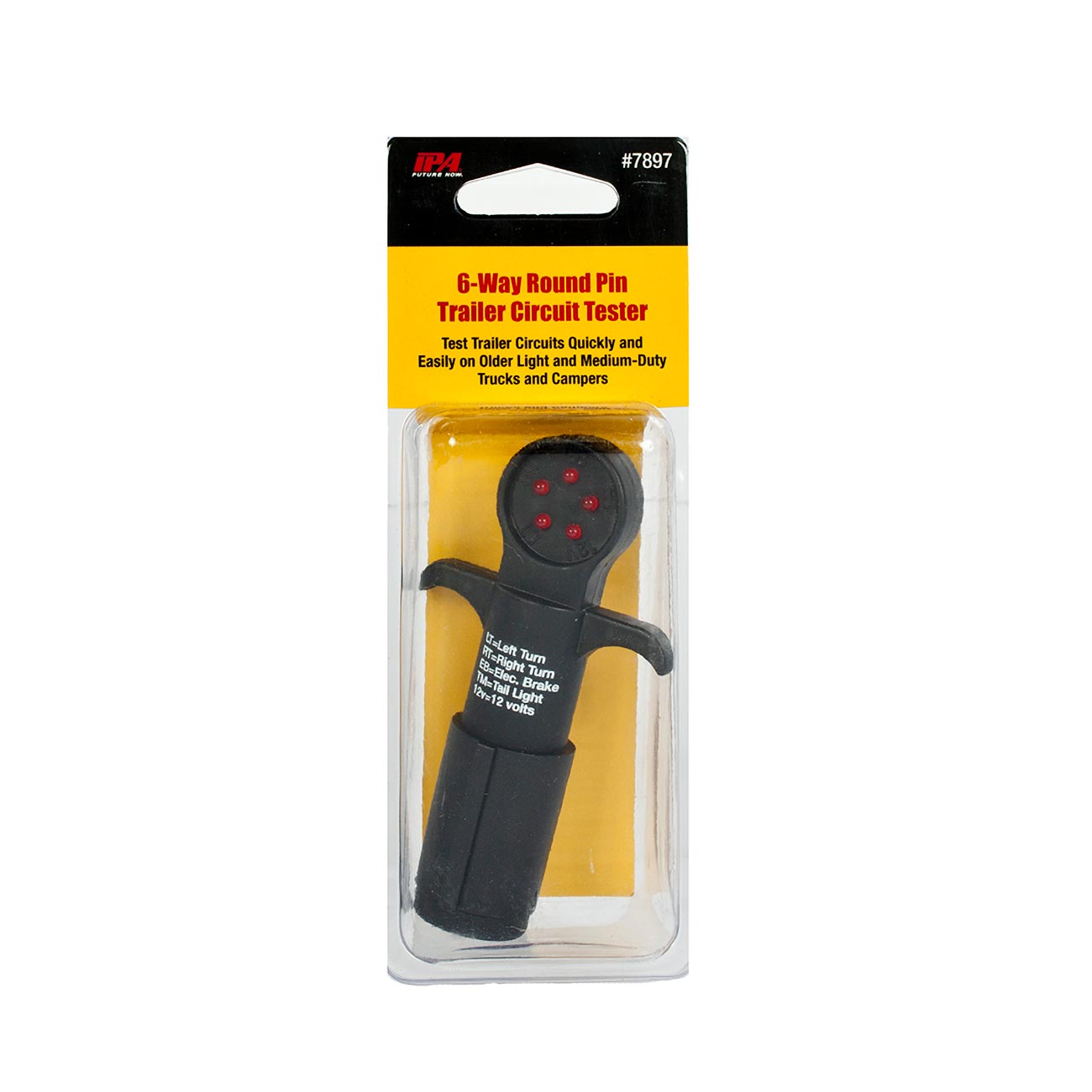 Ipa 6-way Round Pin Tractor Trailer Circuit Tester