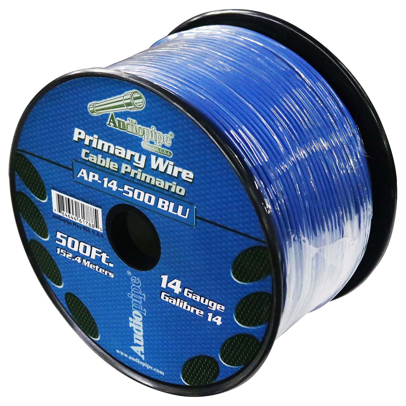 Audiopipe 14 Gauge 500ft Primary Wire Blue