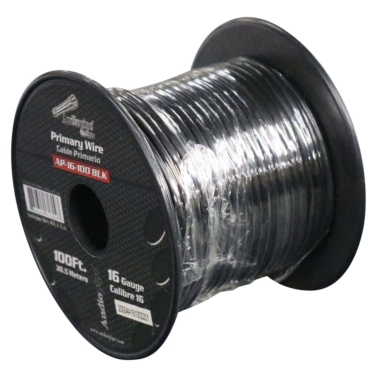 Audiopipe 16 Gauge 100ft Black Primary Wire
