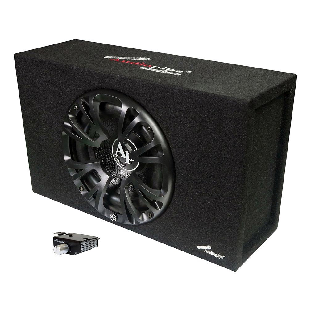 Audiopipe Single 10" Amplified Ported Bass Enclosure  1200 Watts