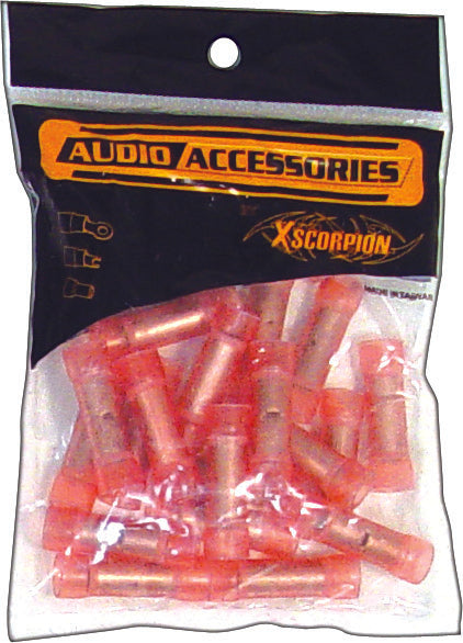 Butt Connectors 8ga. 25 Pack Red; Xscorpion