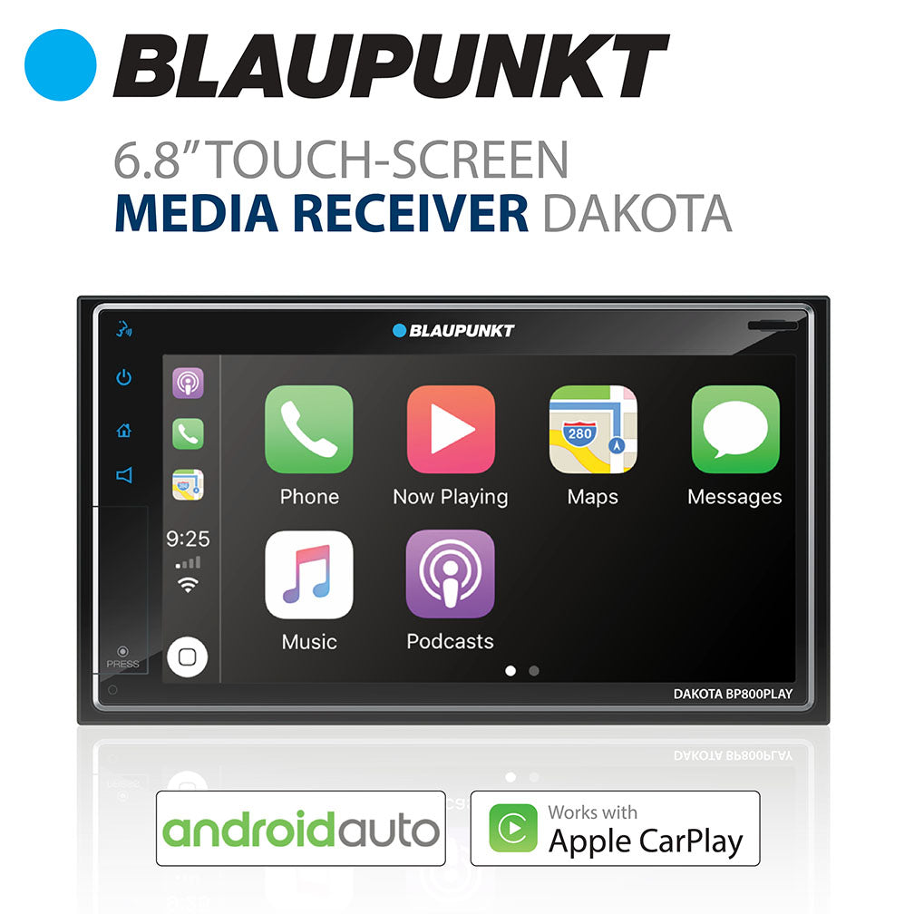 Blaupunkt Dakota 6.8" Touch Screen In-dash Mechless Receiver-android Auto/apple Carplay
