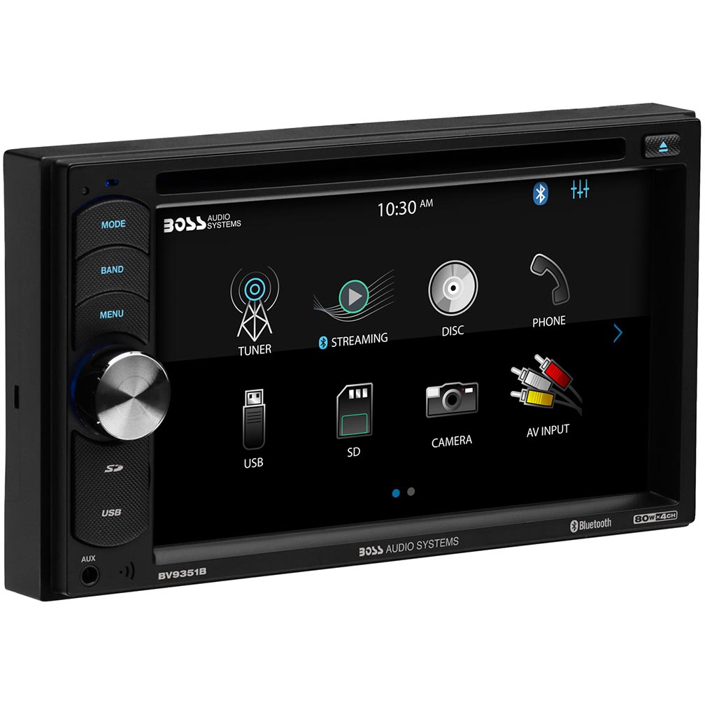 Boss 6.2” Double Din Fixed Face Touchscreen Dvd Receiver With Bluetooth Usb/sd Inputs And Remote