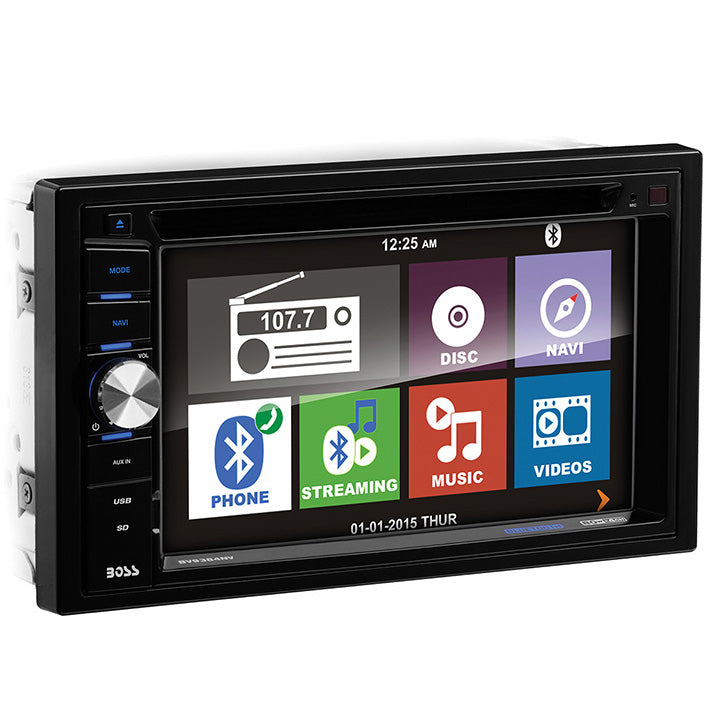 Boss Double Din 6.2" Lcd Touchscreen With Navigation Bt Usb/sd Back Up Camera