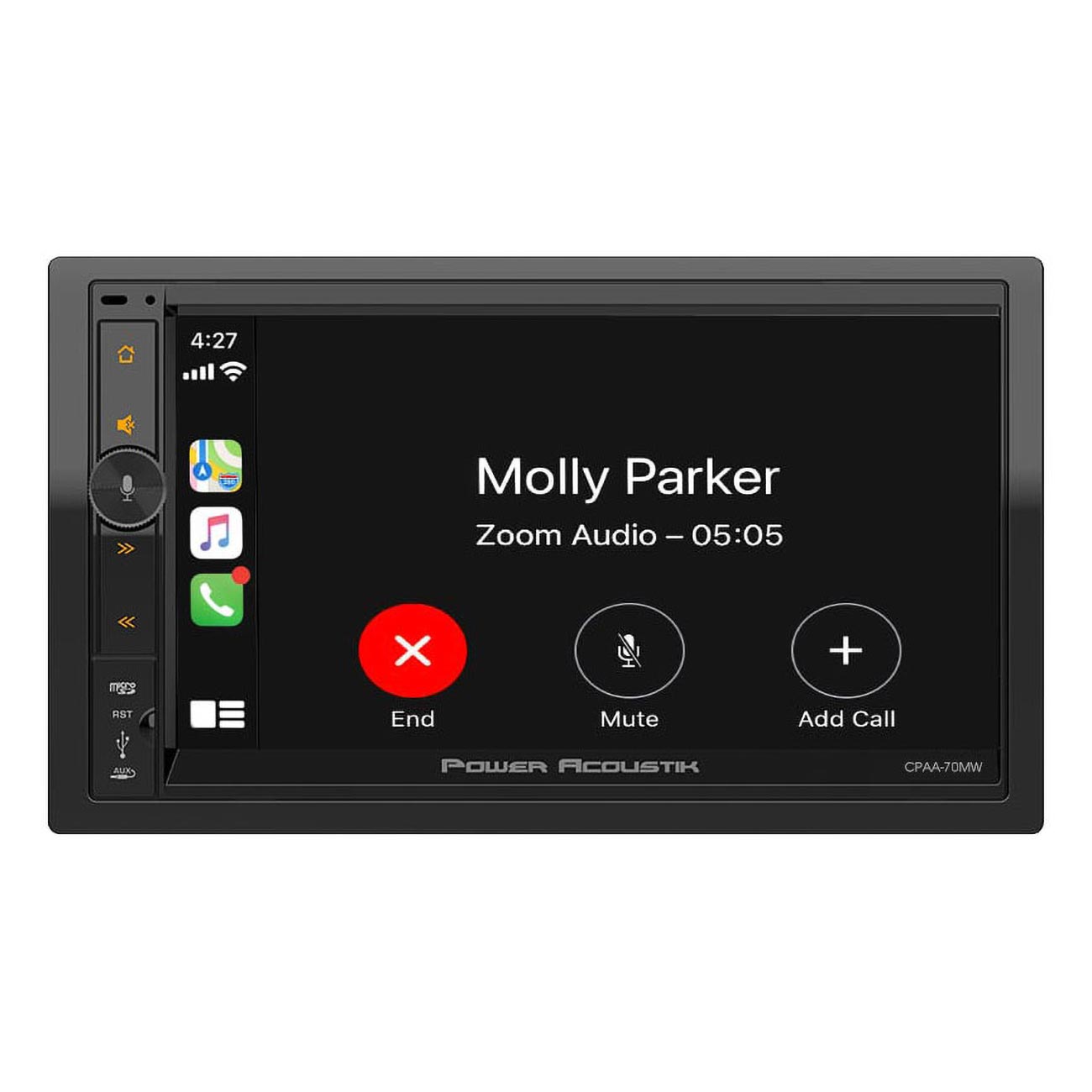 Power Acoustik 7” Double Din Receiver With Wireless Apple Carplay/android Auto