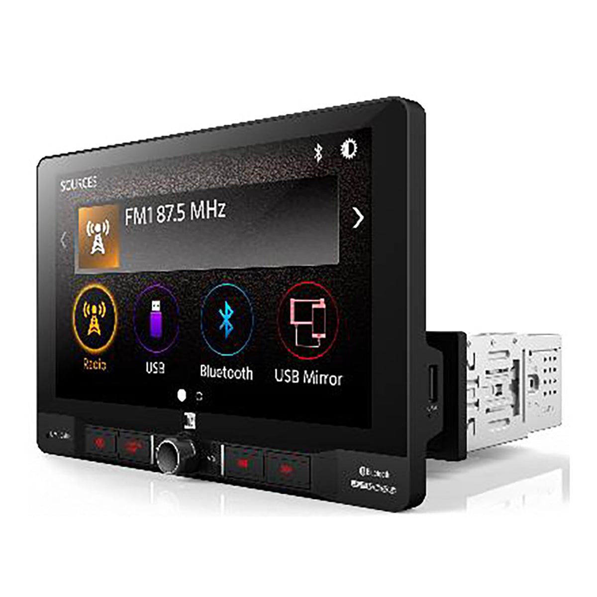 Dual 9" Mechless Mirroring Bluetooth Av Single Din Receiver Usb Mirroring For Android & Appleam/fm