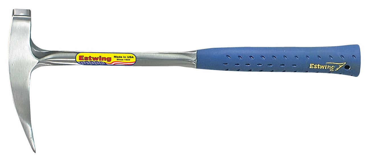 Estwing 22 Oz. Pointed Tip Long Handle Rock Pick - Blue Shock Reduction Grip