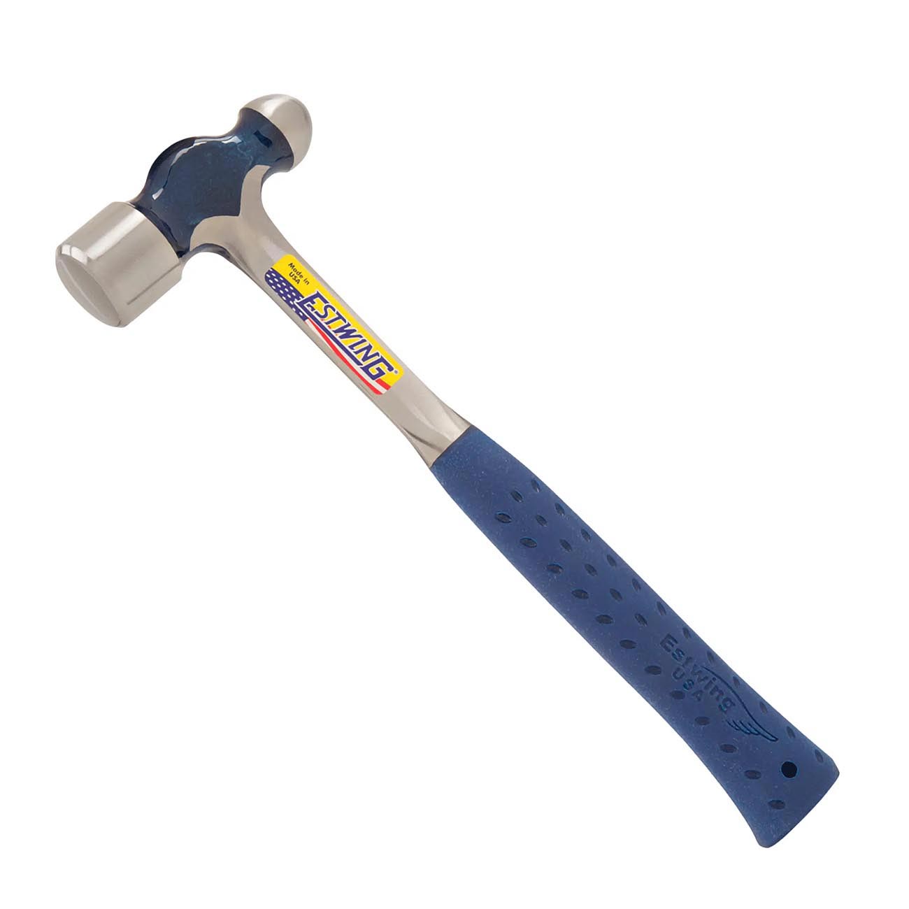 Estwing 24 Oz. Ball Peen Hammer With Blue Shock Reduction Grip