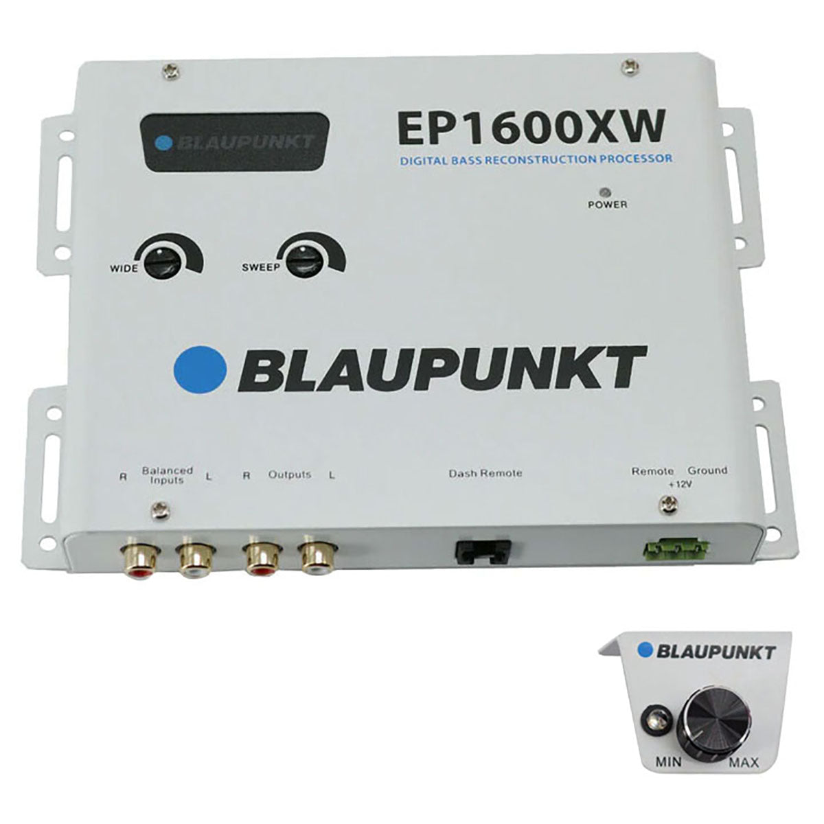 Blaupunkt Digital Bass Reconstruction Processor With Wired Remote Control - White