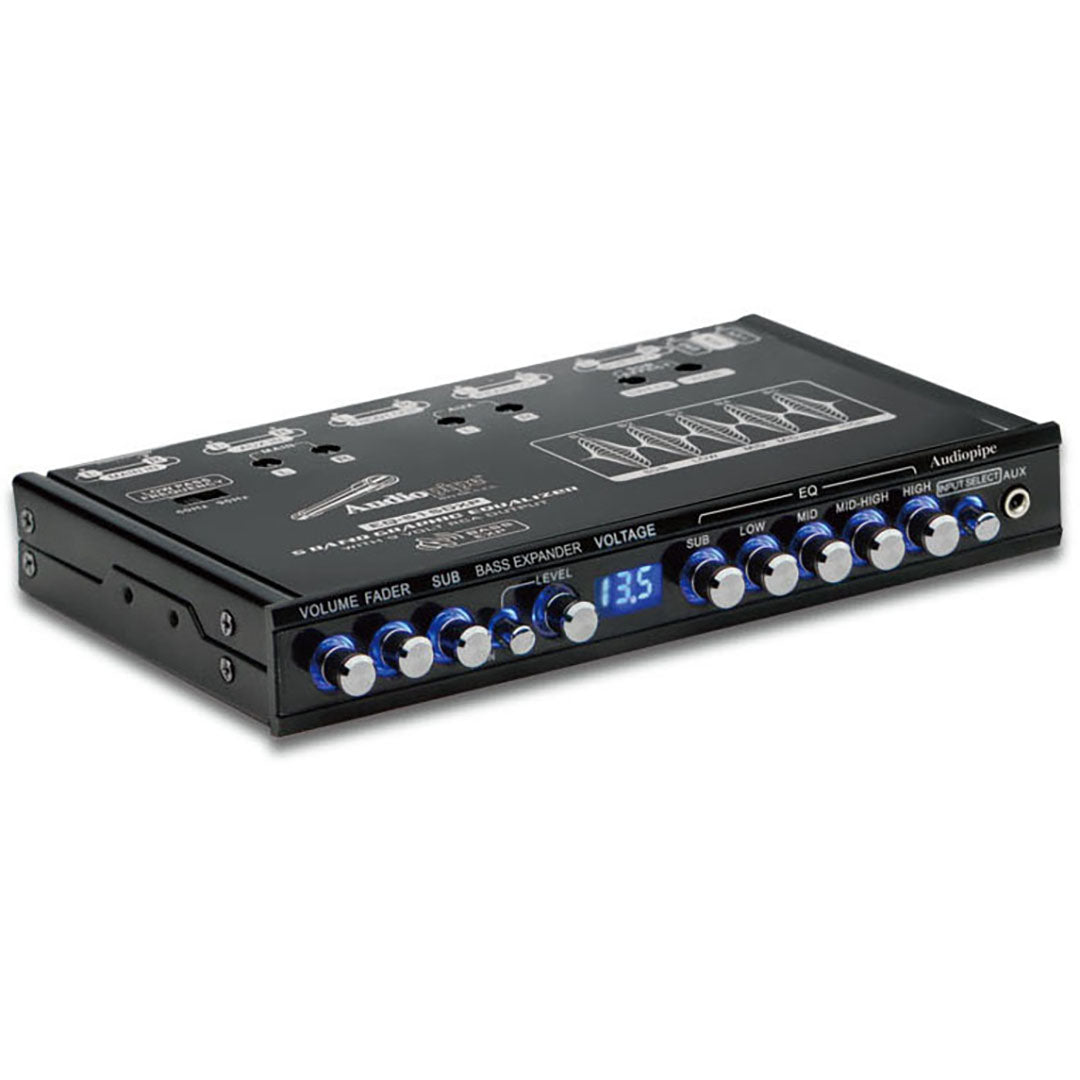 Audiopipe 5 Band Graphic Equalizer With 9 Volt Line Driver Output